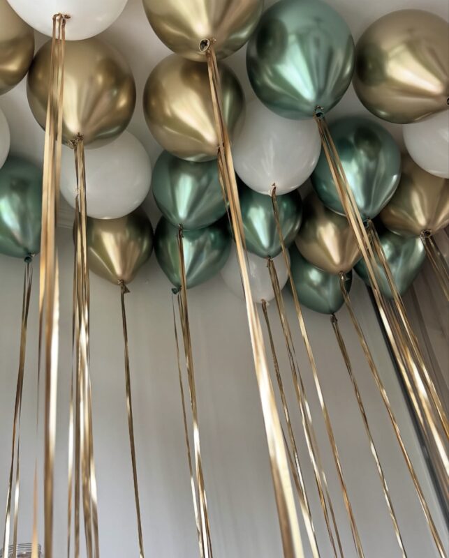 Шары хром с дождиком